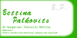 bettina palkovits business card